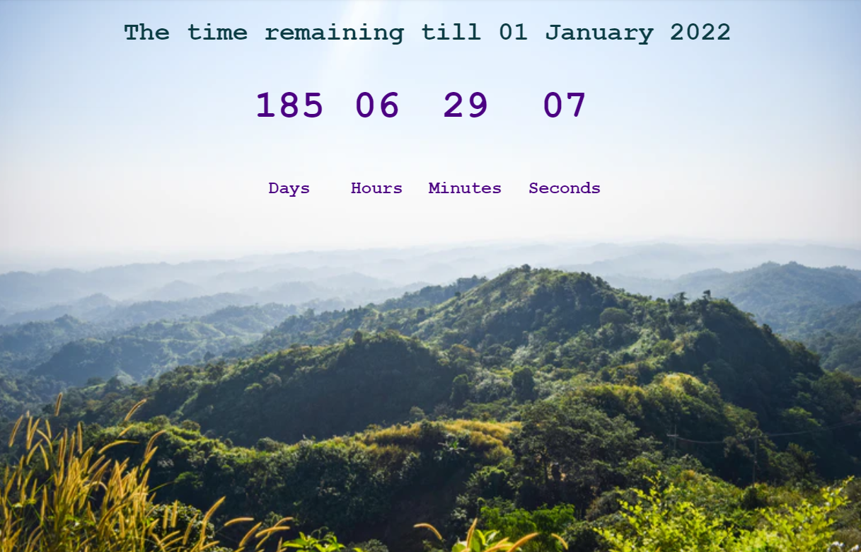 Countdown timer till 2022